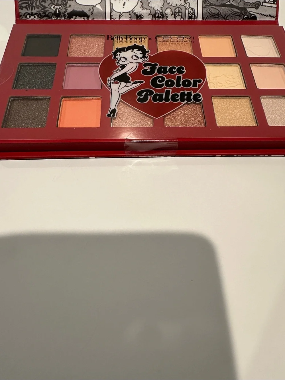 Betty Boop x Celavi Simple Smart Beauty Face Color Palette for everyday glam.